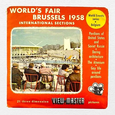 Vintage View Master World's Fair 1958 Brussels Belgium 3 Reels Original Envelope • $14.99