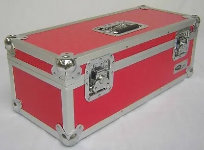 300 Red Singles Vinyl 7  Aluminium DJ Flight Record Storage Carry Case Box New • £60.85