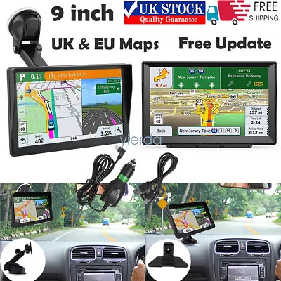 9 Inch Car Truck Van Sat Nav GPS Navigation 8GB + 256MB UK Maps Touch Screen New • £66