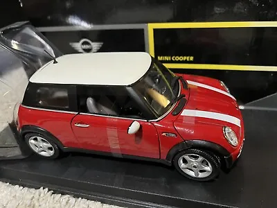 RARE 1/18 Mini Cooper Red/White Dealer Model Car Maisto Collectors Model • $80