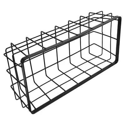 Metal Wire Storage Basket With Wood Base - Multi-Use Organizer • $16.25