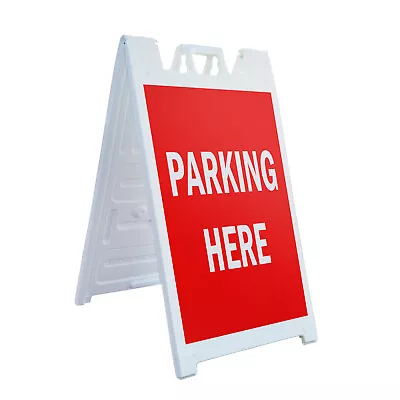 A-frame Sidewalk Parking Here 24  X 36  Double Sided A-Frame Sidewalk Sign • $44.99