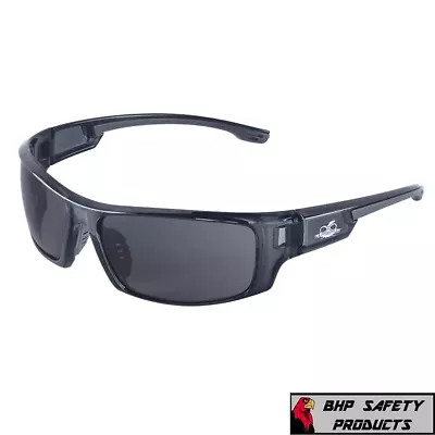 Bullhead Dorado Dark Smoke/Gray Anti Fog Safety Glasses Ballistic Rated Sun Z87+ • $11.75