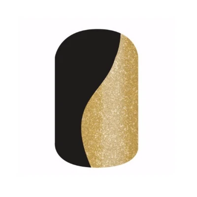 $3.90 • Buy 🦊 Jamberry Nail Art Wraps Half Sheet Gilded Glamour Luster Matte Black Gold