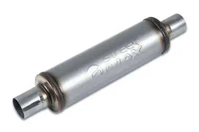 Street Max - SM10414 4  Round Body Muffler - 2  Center In / 2  Center Out • $45.99