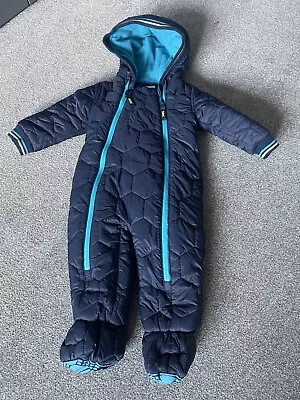 Ted Baker All In One Blue Snow Suit 6-9 Months • £5