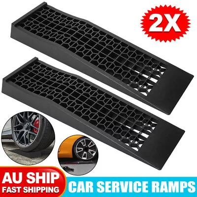 2PCS Car Ramp Heavy-Duty Set Pair Service 5 Ton Low Trailer Vehicle 4WD Portable • $54.85