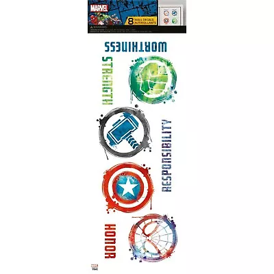 MARVEL Avengers 10 Wall Decals Captain America Hulk Spiderman Thor Room Stickers • $7.48