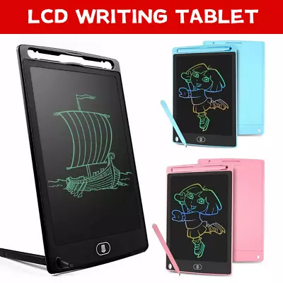 Digital LCD Writing Tablet Drawing Magic Board Colorful Doodle For Toddler Kids • $9.54