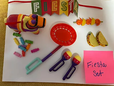 My Life As Fiesta Party Playset Accessories For 18 Inch Dolls 9 Pieces Lot • $5.99