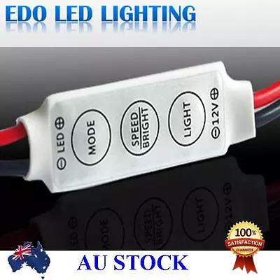 Mini In-Line LED Strip Light Dimmer Controller With On/Off Switch Caravan Camper • $5.49