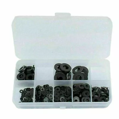 £4.59 • Buy  Flat Black Washers Nylon Spacer Metric Thin Ring M2 M3 M4 M5 M6 M8 - 500pc Set