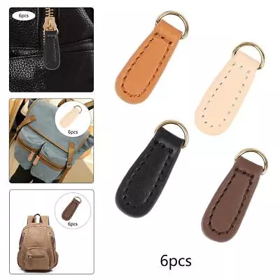 6x Zipper Pull Tab Fixer Zipper Tags Repair Leather Durable For Backpack Luggage • $15.61