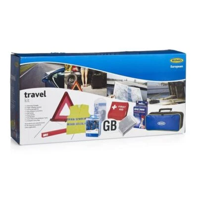 £22 • Buy Ring European Travel Kit Warning Triangle High Viz Vests Spare Bulbs First  Aid