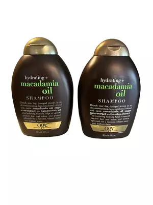 2X Organix OGX Macadamia Oil Shampoo Hydrating Sugar Cane & Bamboo Extract 13oz • $44.95