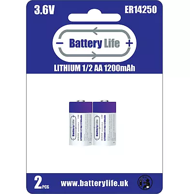 ER14250 Batteries LS14250 Half 1/2 AA 3.6v 1200mAh Long Battery Life UK Brand • £7.50