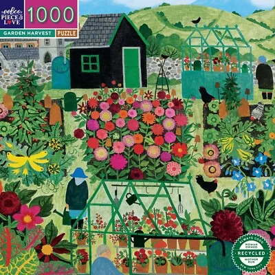Garden Harvest  1000 Piece Jigsaw Puzzle By EeBoo Vanessa Bowman • $47.99