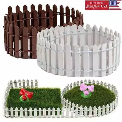 36''x 2'' DIY 2023 Mini Small Fence Barrier Wooden Craft Miniature Fairy Garden • $6.49