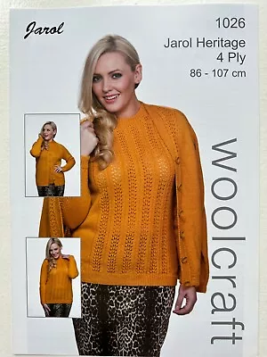 £2.50 • Buy Jarol Woolcraft 1026 Lacy Twin Set Knitting Pattern