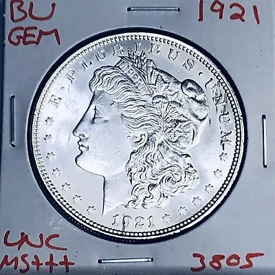 1921 Bu Gem Morgan Silver Dollar Unc Ms+++ U.s. Mint Rare Coin 3805 • $30