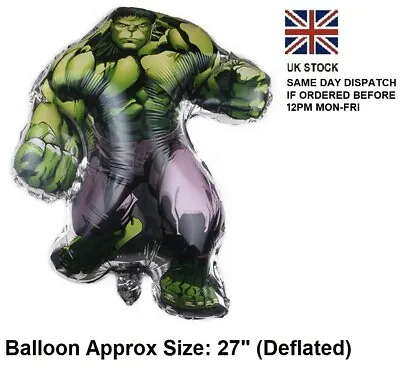 Hulk 27  Foil Balloon Birthday Party Supplies Decoration - UK • £2.49