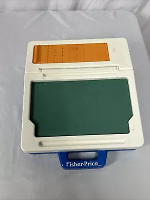 Vintage 1990 Fisher Price Play Desk Green Chalk Board W/Magnetic Letters • $14.25