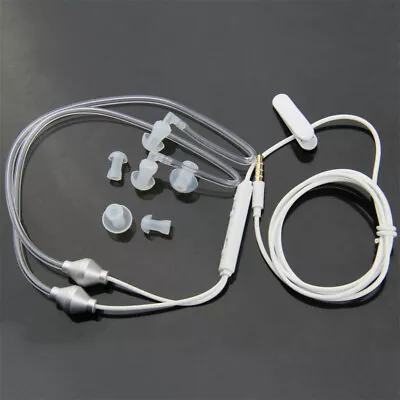 £3.95 • Buy 3.5mm Earphone Air Tube Anti Radiation Stereo Headset Microphone Headphone