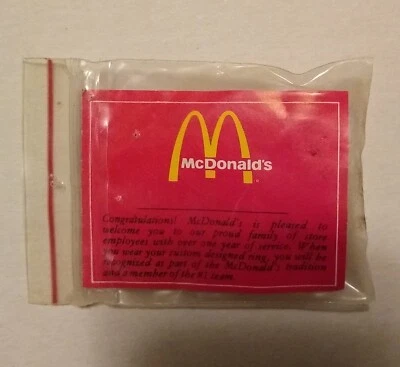 $150 • Buy McDONALD'S QSC Employee RING 5.5 F UNOPENED 