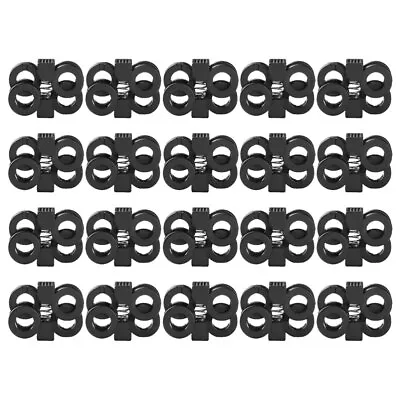 £5.01 • Buy 20 Pcs No Tie Shoe Laces For Adults Non- Shoelace Buckle Tieless End Clips LED