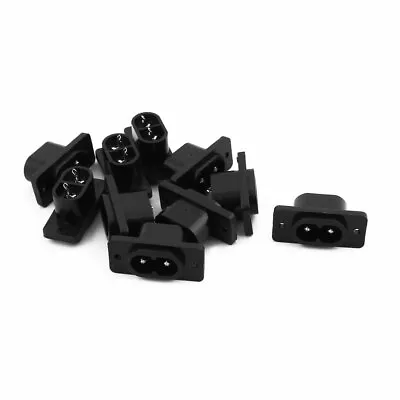 10Pcs AC 250V 2.5A IEC320 C7 Male Connector Panel Mount Power Inlet Socket • £7.46