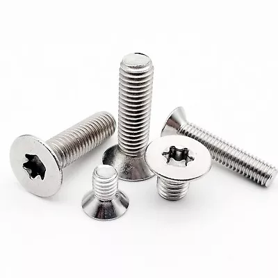 10/50 M1.4-M6 304 Stainless Steel Six-Lobe Torx Head Flat Countersunk Screw Bolt • £2.15