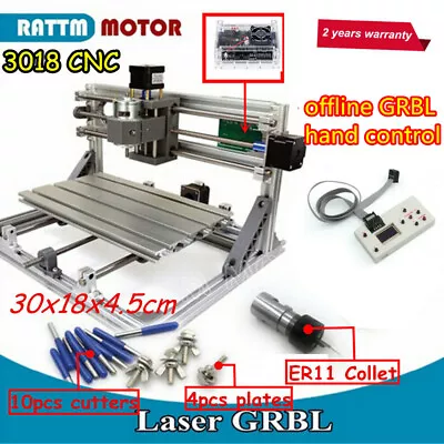 3 Axis CNC 3018 Mini Router PVC PCB Wood Cutting Milling Machine+Offline Control • $245