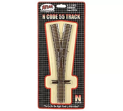 Atlas #2056 N Scale Code 55 Rails -  2.5 Wye Turnout Track • $26.95