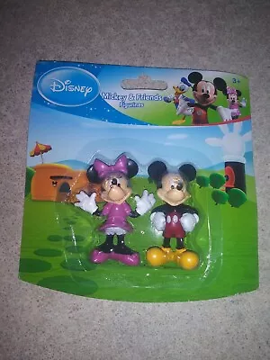 Mickey & Minnie Mouse Cake Topper Figures Disney Beverly Hills Teddy Bear Compan • $9.74