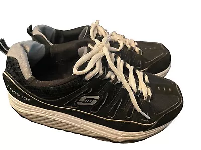 Sketchers Shape Ups Toning Women’s Walking Shoes SN 11809 Black/White Size 7 • $37.99