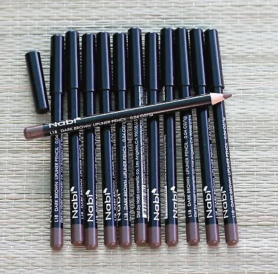 12 Pcs NABI L18 DARK BROWN Lip Liner Lipliner Pencil   • $15