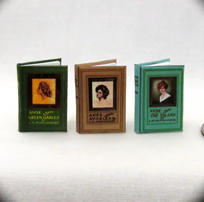 ANNE OF GREEN GABLES SET (3) 1:12 Scale Miniature Readable Books Montgomery  • $14.73