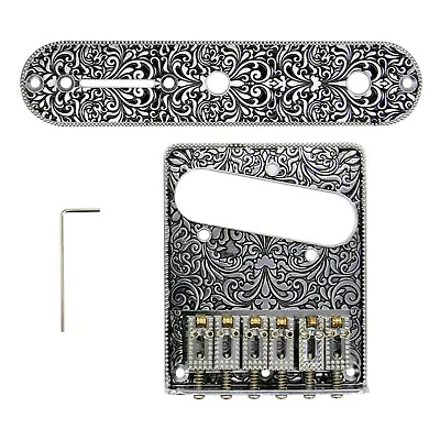 Bridge 6-Saddles Volume Control Plate For Fender Telecaster Electric Guitar • $39.79