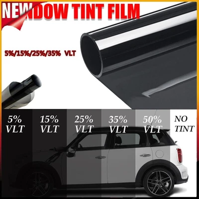 $14.49 • Buy Window Tint Film Black Roll VLT 5/15/25/35% Car Home 76cmX7m Tinting Tools DIY