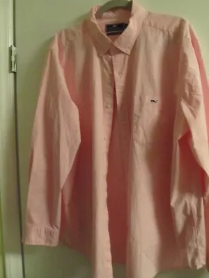 Vineyard Vines Shirt Mens 2XL XXL Pink Slim Fit Tucker Whale Preppy Button Down • $20