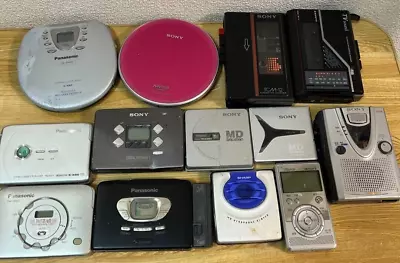 Lot 13 Portable MD Players SONY SHARP Walkman For Parts/Repair From Japan F89 • $99