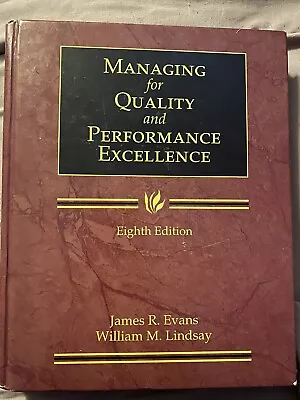Managing For Quality And Performance Excellence (with Student Web) By William M. • $15