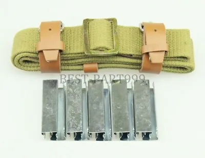 Mosin Nagant CANVAS Sling For 1891/30 91/30 M38 M39 M44 /w 10 PCS Stripper Clips • $19.95