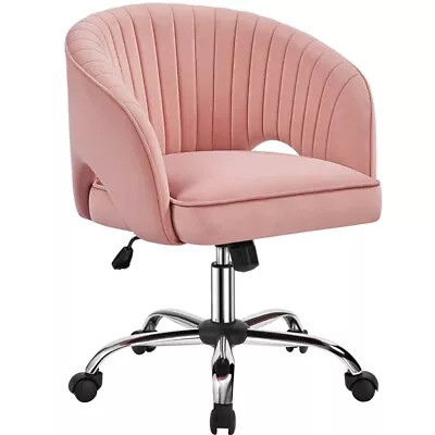 Velvet Desk Chair Adjustable Home Office Chair Makeup Vanity Chair For Women • $83.99