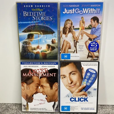 $19.99 • Buy Adam Sandler DVD Bundle 4x Movies Click, Just Go With It - Genuine Region 4