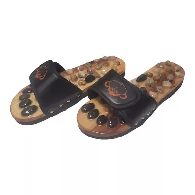 Unisex Chinese Massage Slippers Reflex Acupuncture Foot Nature Pebble  Stone • $12.99