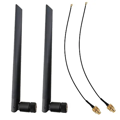 IPEX U.FL Extension Cable 30cm Wire RP-SMA 6dBi External WiFi Wireless Antenna • $9.38