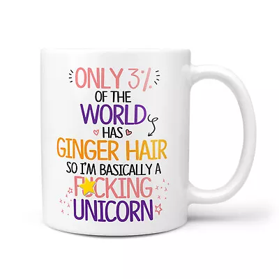 Ginger Hair Basically A Unicorn Mug - Gift For Ginger Hair Friend Her Women • £9.95