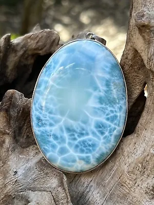 Large Larimar Beautiful Pendant 925 Silver Sourced From Dominican Rep AAA+ Huge • £499.99