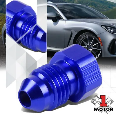 Blue Anodized Aluminum 4-AN AN4 3/8  Flare Bolt End Cap Plug Lock Nut Fitting • $5.99